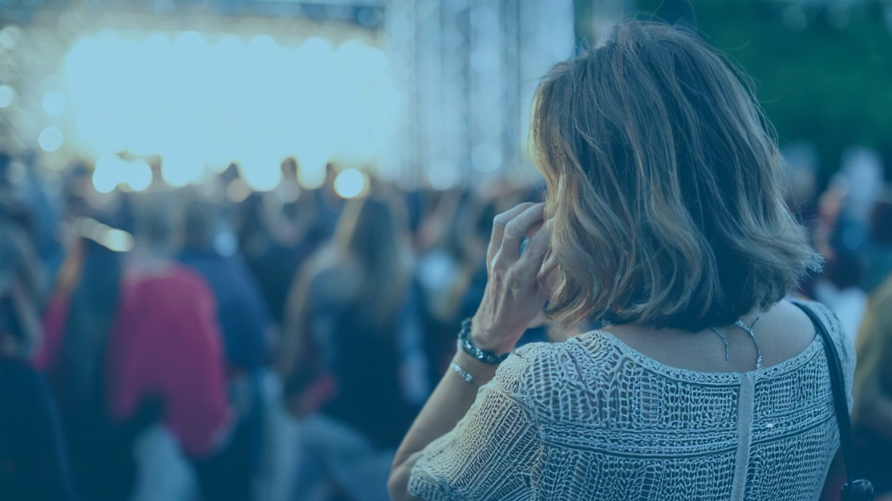 Girl attending a concert